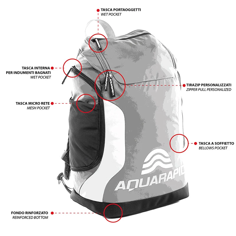 Aquarapid - Sports Polyurethane Backpack (Red) - Image 4