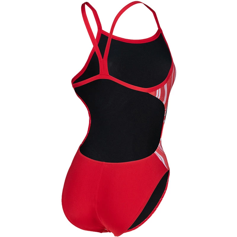 Arena - Marbled Challenge Back Ladies Swimsuit - Red/Multi - Image 7