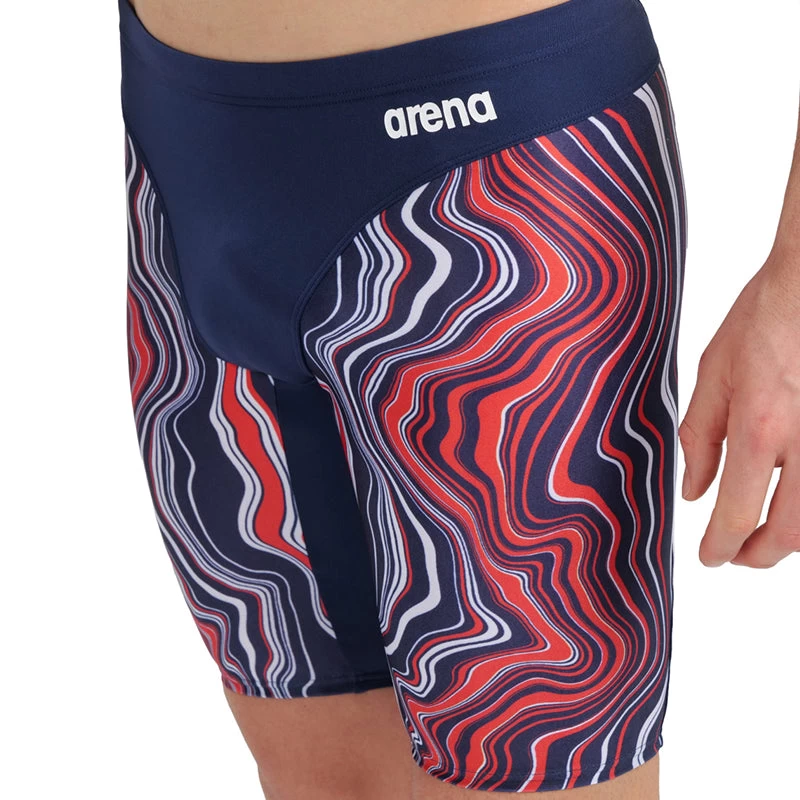 Arena - Mens Marbled Jammer - Navy/Red/Multi - Image 4