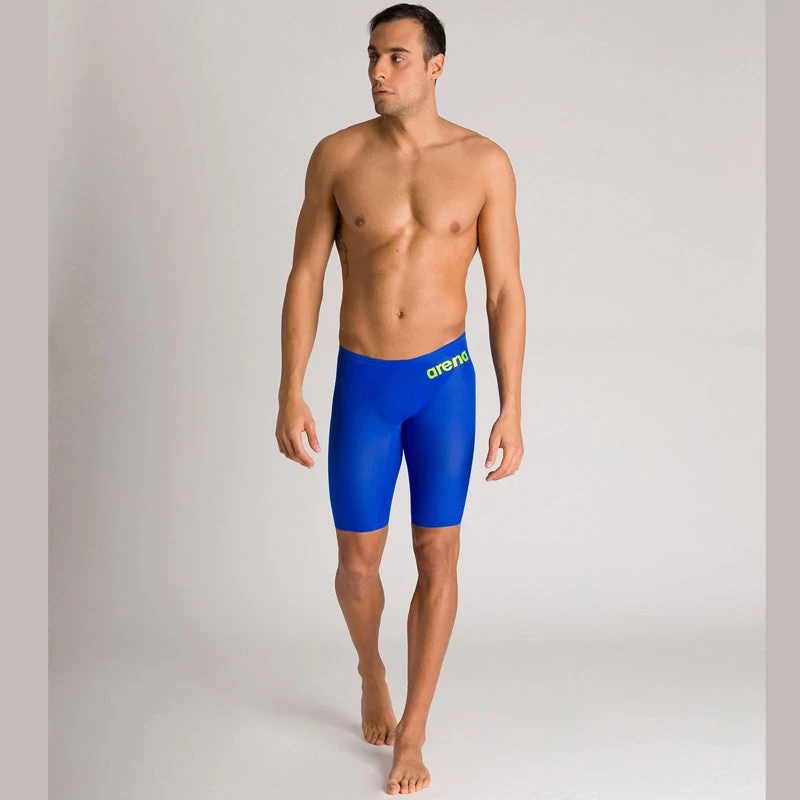 Arena - Men's Powerskin Carbon-AIR² Jammer - Blue/Grey/Yellow - Image 3