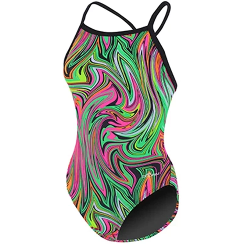 Dolfin - Winners Vanquish V-2 Back One Piece Swimsuit (Pink/Green) - Image 4