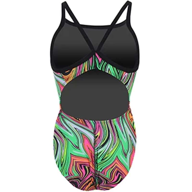 Dolfin - Winners Vanquish V-2 Back One Piece Swimsuit (Pink/Green) - Image 5