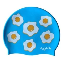 Aqua Egg Head - Blue Silicone Swim Hat