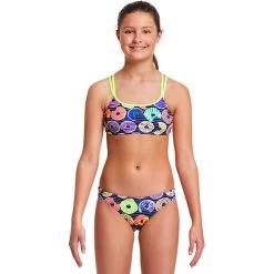 Funkita - Dunking Donuts - Girls Criss Cross Two Piece
