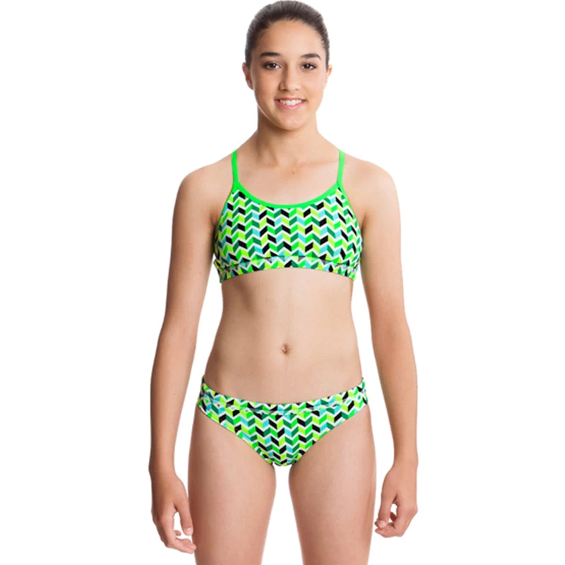 Funkita - Golden Arms - Girls Racerback Two Piece