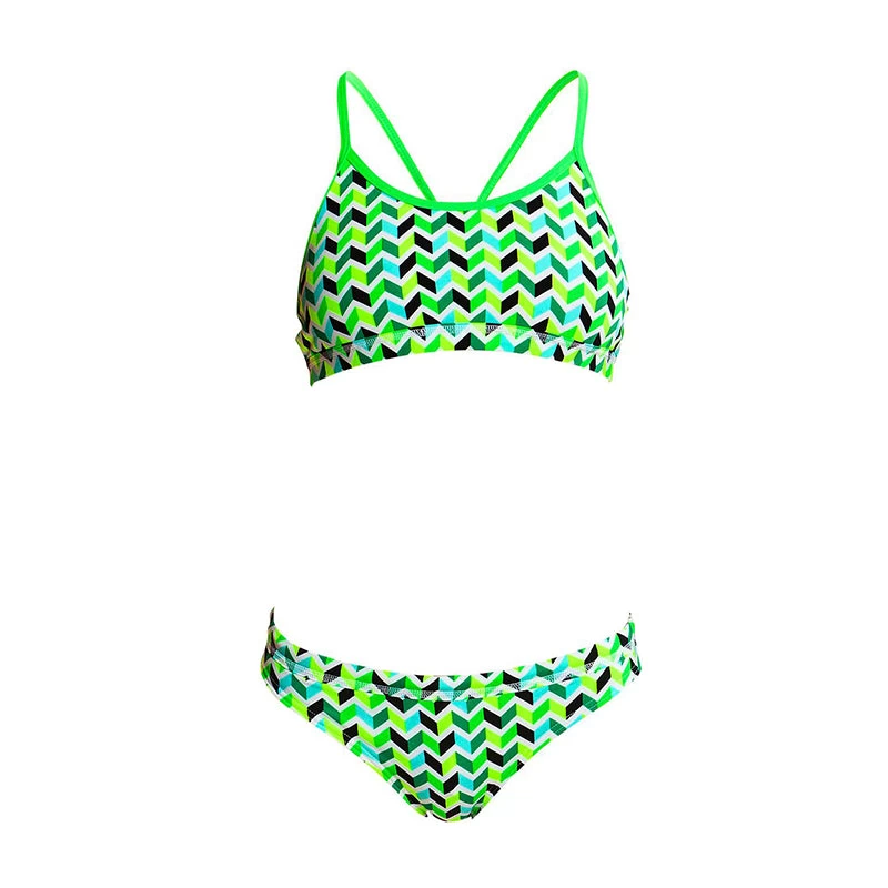 Funkita - Golden Arms - Girls Racerback Two Piece - Image 2
