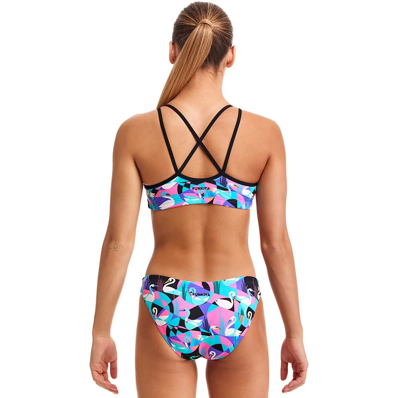 Funkita - Swan Around - Girls Eco Criss Cross Two Piece - Image 3