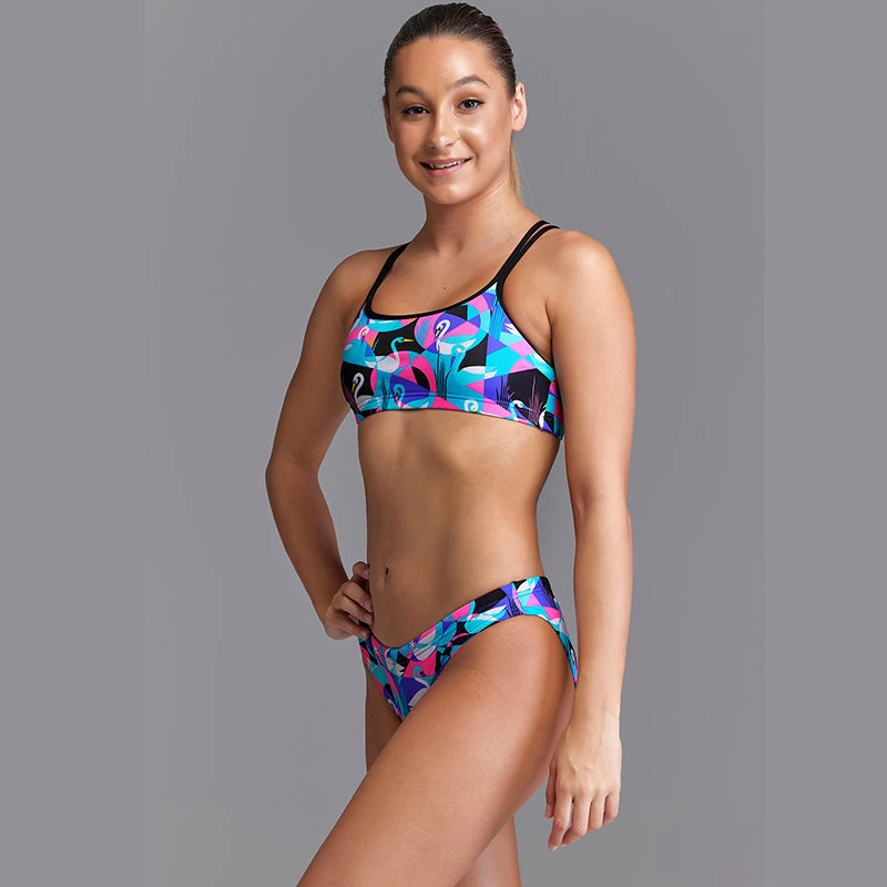 Funkita - Swan Around - Girls Eco Criss Cross Two Piece - Image 5