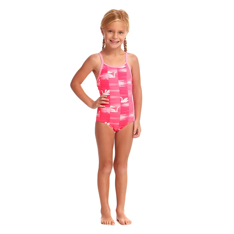Funkita - Swan Lake - Toddler Girls Printed One Piece - Image 4