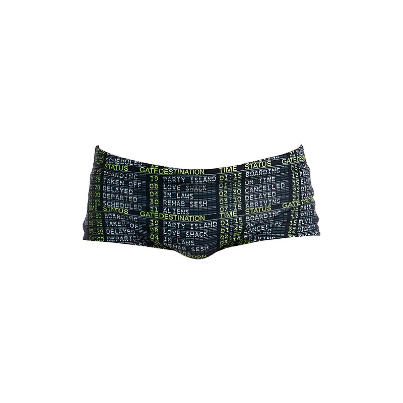 Funky Trunks - Departure Board Mens Plain Front Trunks - Image 2