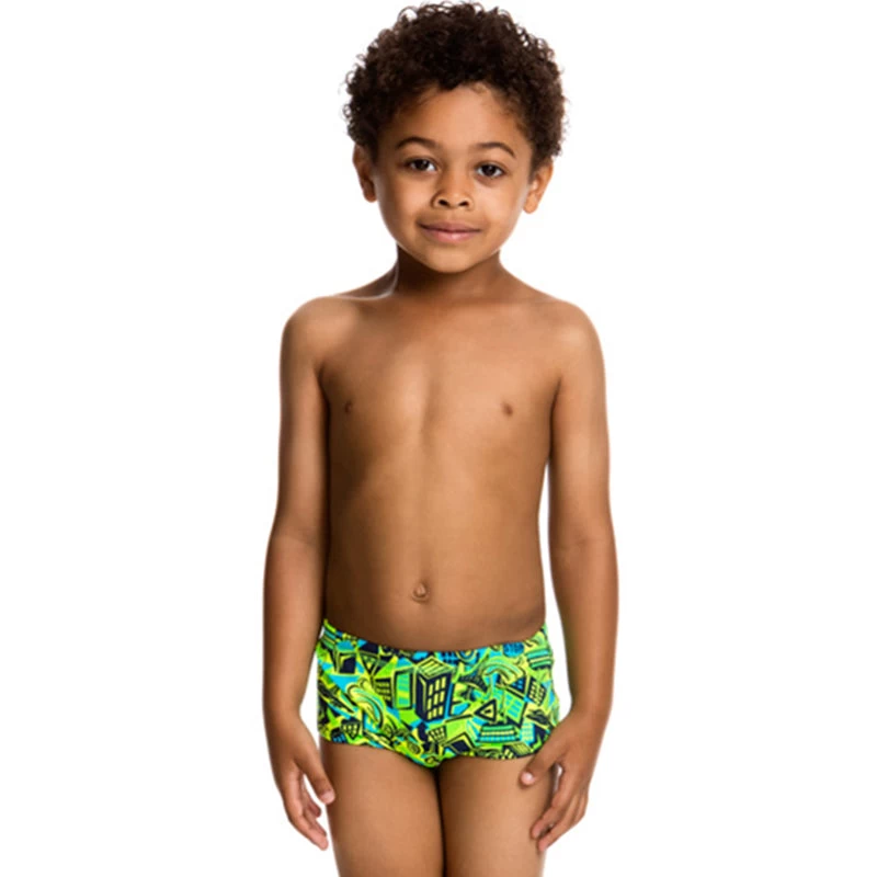 Funky Trunks - Petrol Pants Toddler Boys Trunks - Image 4
