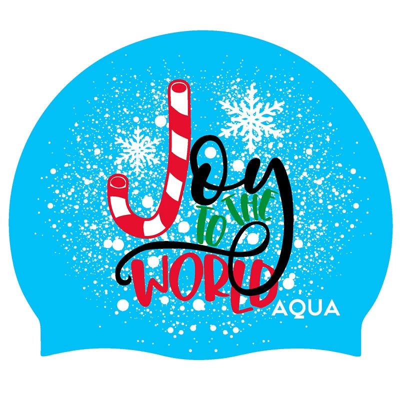 Aqua Joy To The World - Christmas Swim Hat