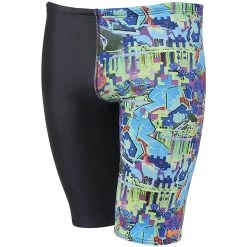 Maru - Graffiti Sky Pacer Mens Swimming Jammer - Black/Blue