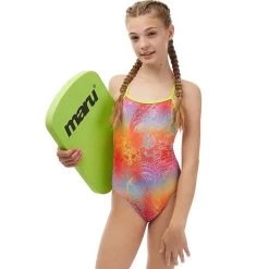 Maru - Mumbai Magic Fly Back Girls Swimsuit - Orange