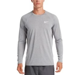 Nike - Heather Long Sleeve Hydroguard (Particle Grey)