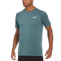 Nike - Heather Short Sleeve Hydroguard (Washed Teal)