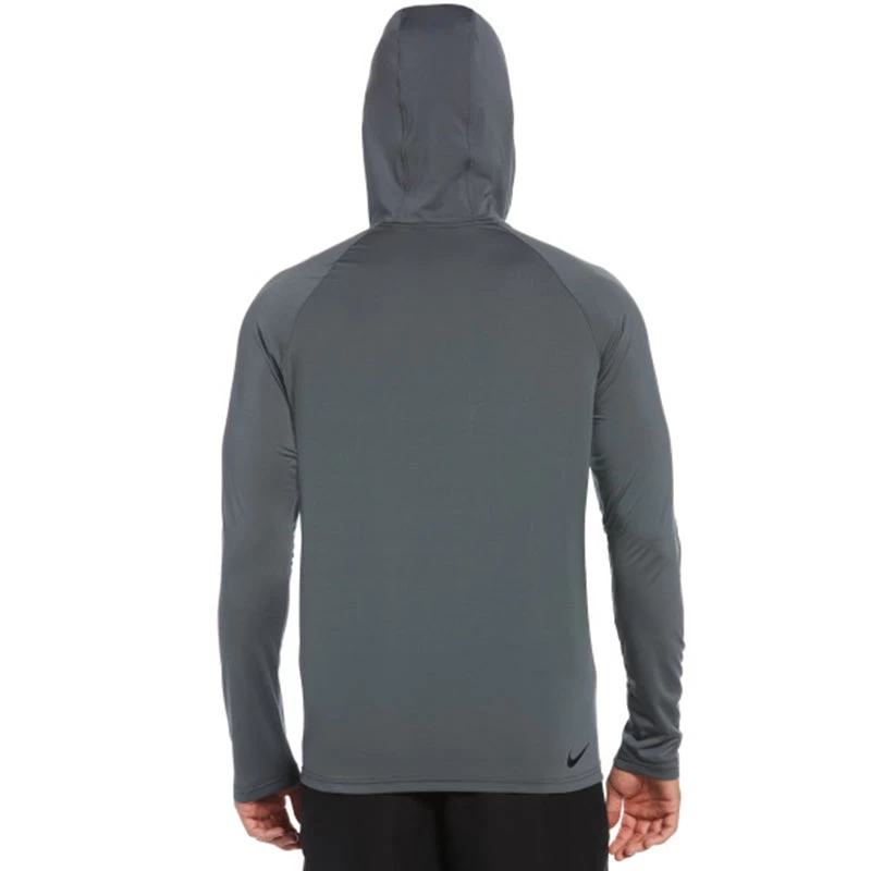 Nike - Outline Logo Long Sleeve Hooded Hydroguard (Iron Grey) - Image 2