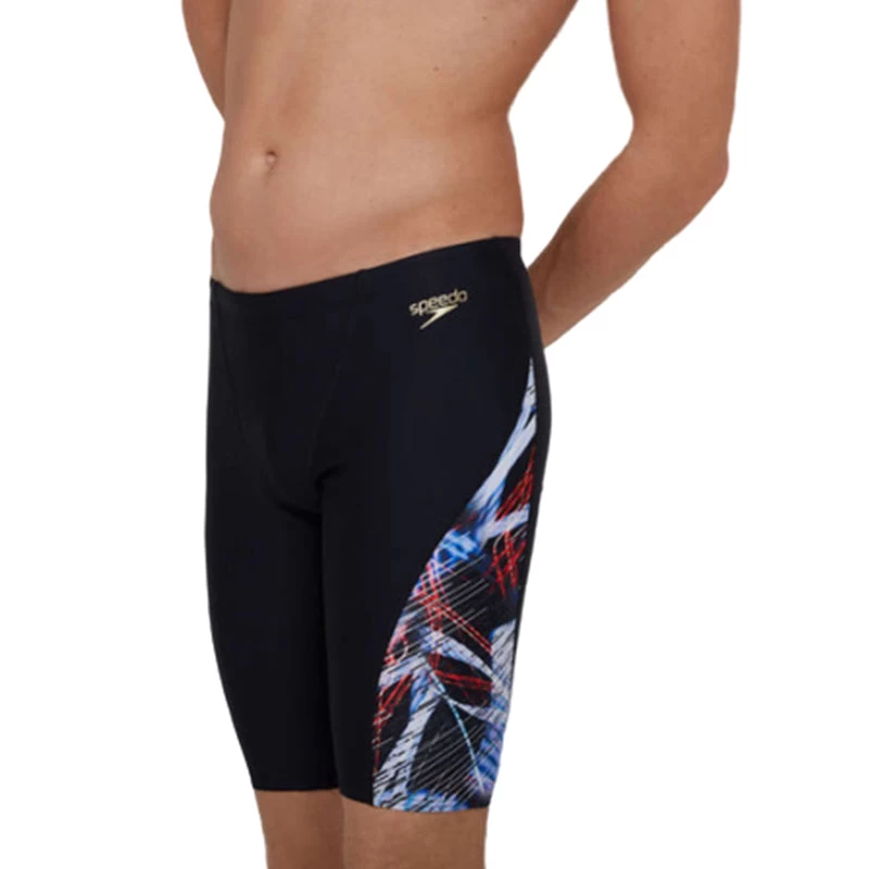 Speedo - ColourSplash V-Cut Jammer - Black/Red/White - Image 3