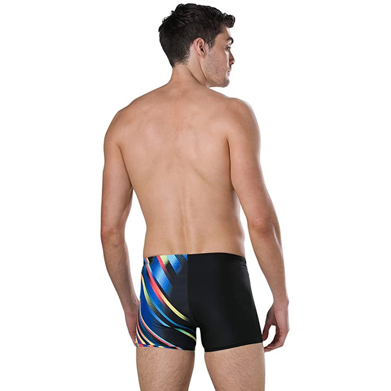 Speedo - Mirrorflash Allover Digital V Panel Aqua Shorts - Black/Psycho Red - Image 2