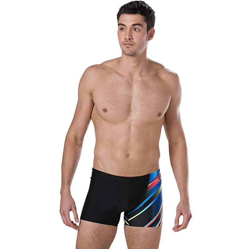 Speedo - Mirrorflash Allover Digital V Panel Aqua Shorts - Black/Psycho Red - Image 3
