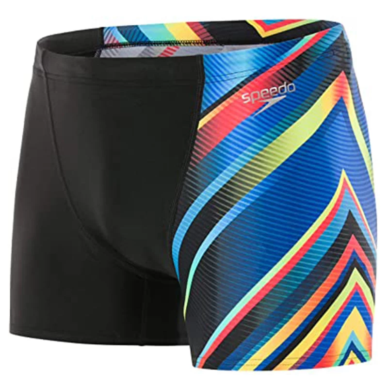 Speedo - Mirrorflash Allover Digital V Panel Aqua Shorts - Black/Psycho Red - Image 4