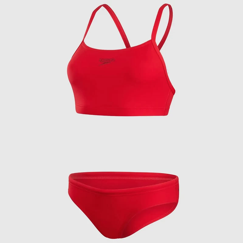 Speedo - Women's Eco Endurance+ Thinstrap Bikini 2Piece - Red - Image 7