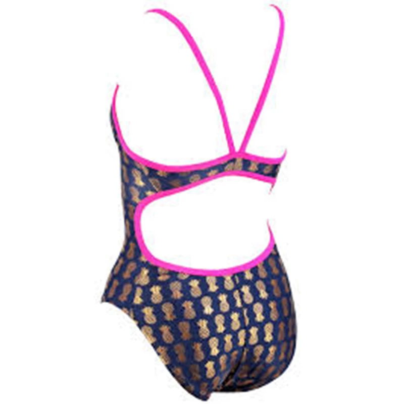 The Finals Funnies - Aloha Foil Flutterback Girls Swimsuit - Image 2