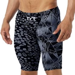 TYR - Avictor® Venom Mens Jammer Swimsuit - Black/Grey