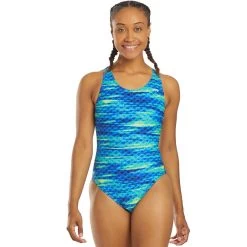 TYR - Castaway Maxfit Ladies Swimsuit - Blue/Green