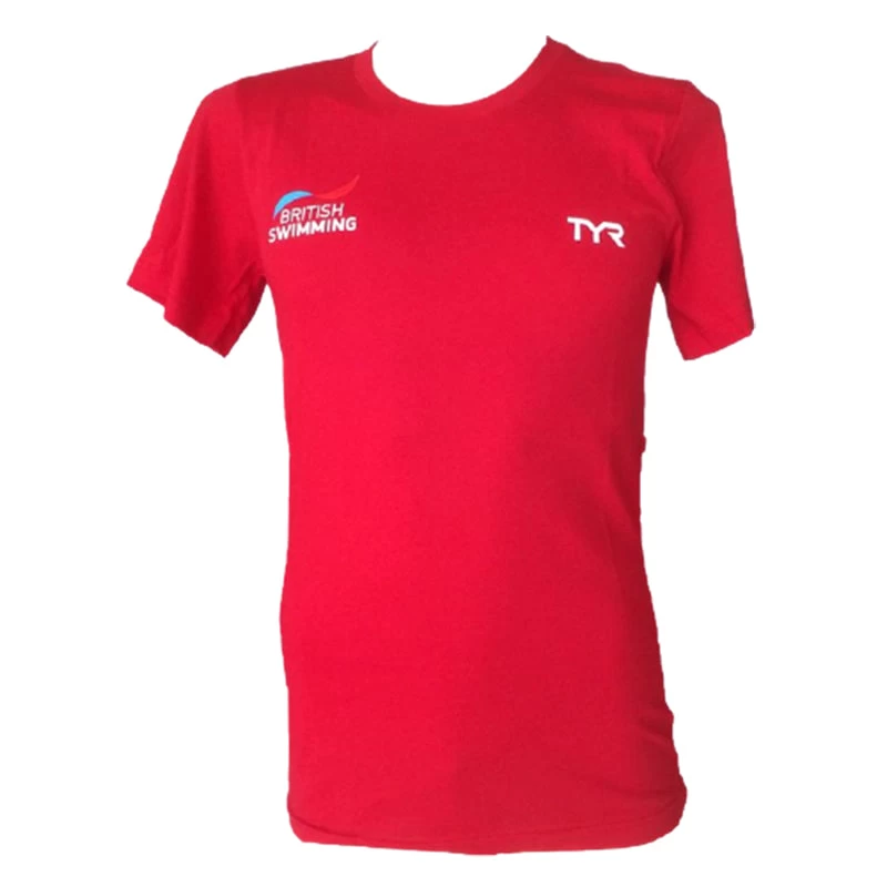 TYR - Unisex T-Shirt Short Sleeve British Federation - Red
