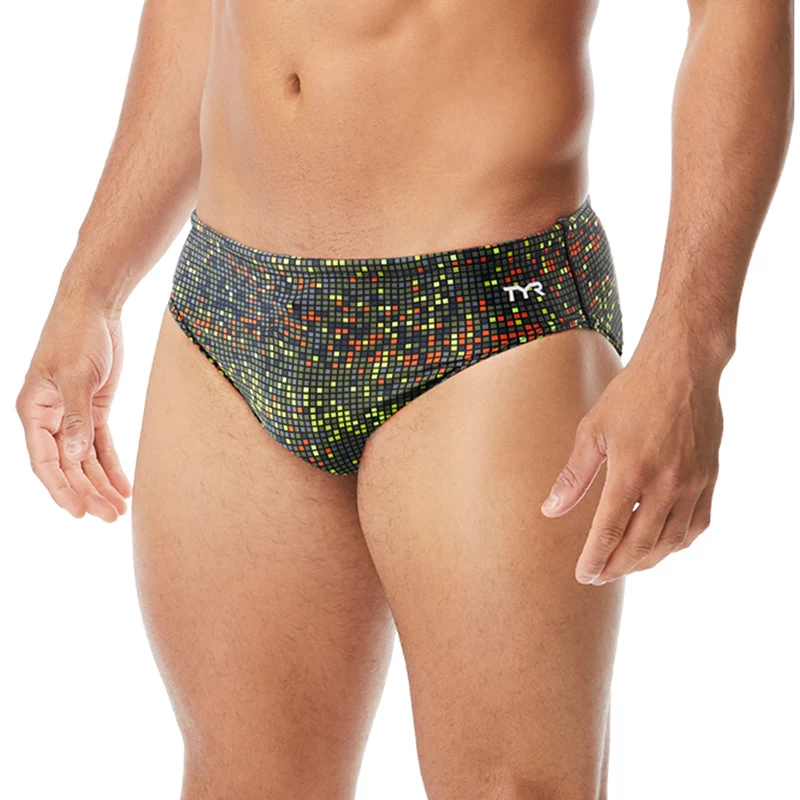 TYR - Men’s Atomic Racer Swimsuit - Black/Multi