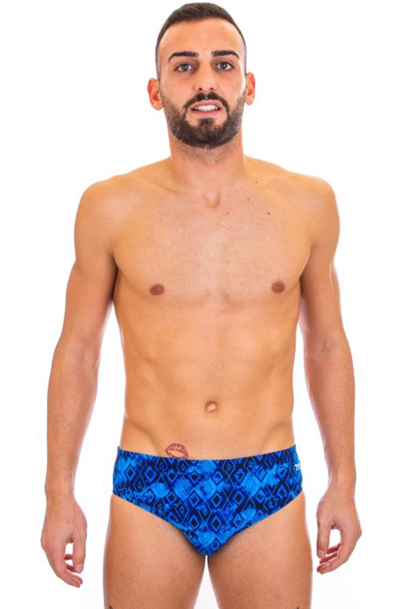 TYR - Men’s Glacial All Over Racer Swimsuit - Blue - Image 5