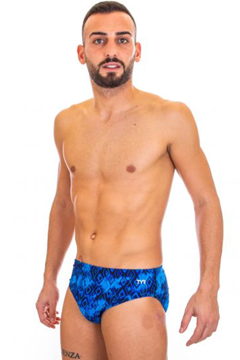 TYR - Men’s Glacial All Over Racer Swimsuit - Blue - Image 6