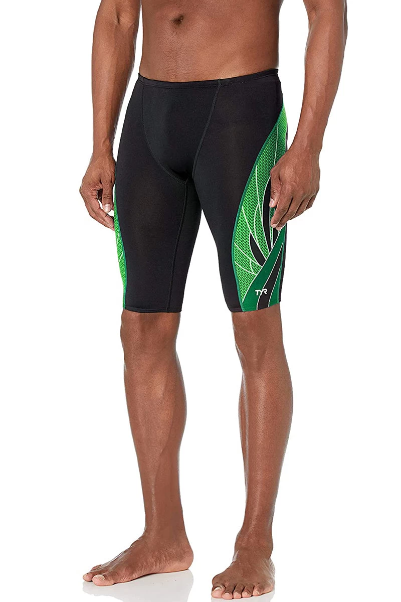 TYR - Phoenix Splice Mens Jammer - Black/Green - Image 6